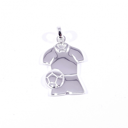 pendentif maillot de foot argent 925/1000