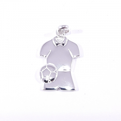 pendentif maillot de football en argent massif