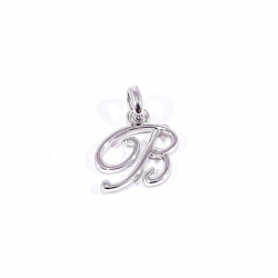 pendentif argent lettre anglaise B