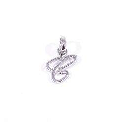 pendentif argent lettre anglaise C