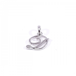 pendentif argent lettre anglaise D