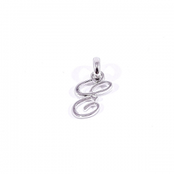 pendentif argent lettre anglaise E