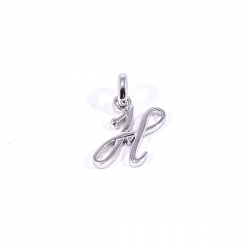 pendentif argent lettre anglaise H