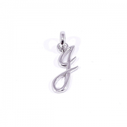 pendentif argent lettre anglaise J