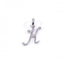 pendentif argent lettre anglaise K