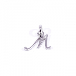 pendentif argent lettre anglaise M