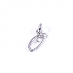 pendentif argent lettre anglaise O