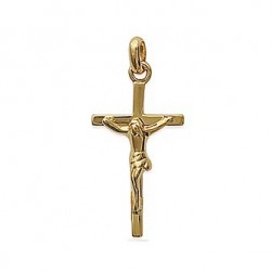 Croix avec christ petit modèle plaqué or