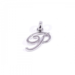 pendentif argent lettre anglaise P