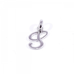 pendentif argent lettre anglaise S