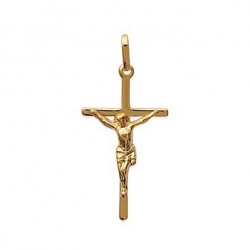 Croix avec christ moyen modèle plaqué or