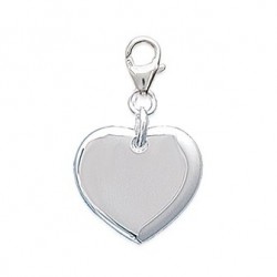 Pendentif charm coeur argent 925 à graver