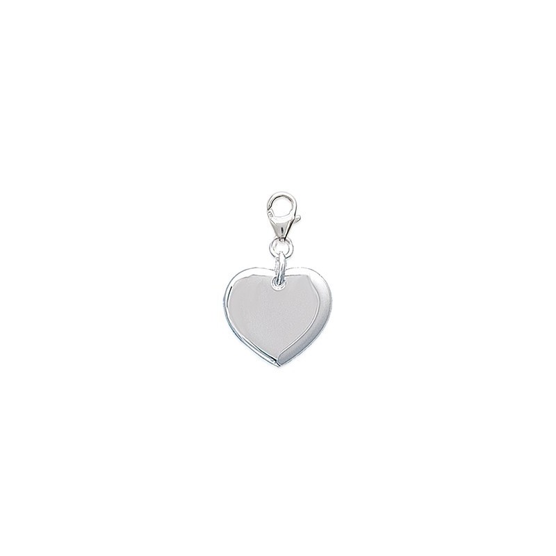 Pendentif charm coeur argent 925 à graver