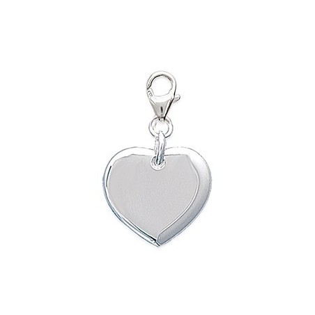 Pendentif charm coeur argent 925 à graver