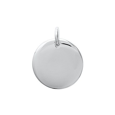 Pendentif  médaille acier ronde 20 mm 2 cm à graver personnalisable