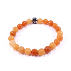 Bracelet pierre naturelle en aventurine orange