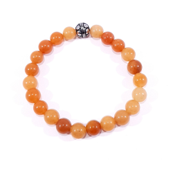 bracelet perles oranges