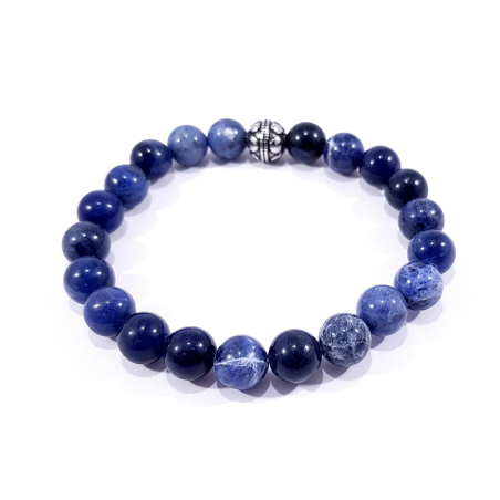 bracelet en perles de pierre naturelle de sodalite