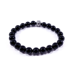 bracelet en pierre noir