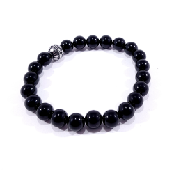 bracelet perles noires