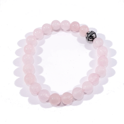 bracelet pierre naturelle en quartz rose