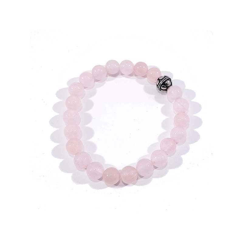 bracelet pierre naturelle en quartz rose