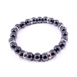 bracelet en hématite grise