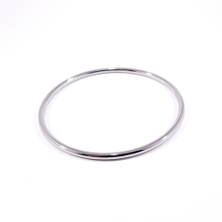 bracelet acier jonc fil rond  couleur argent