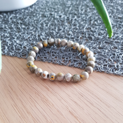 bracelet en pierre naturelle de jaspe bumble bee