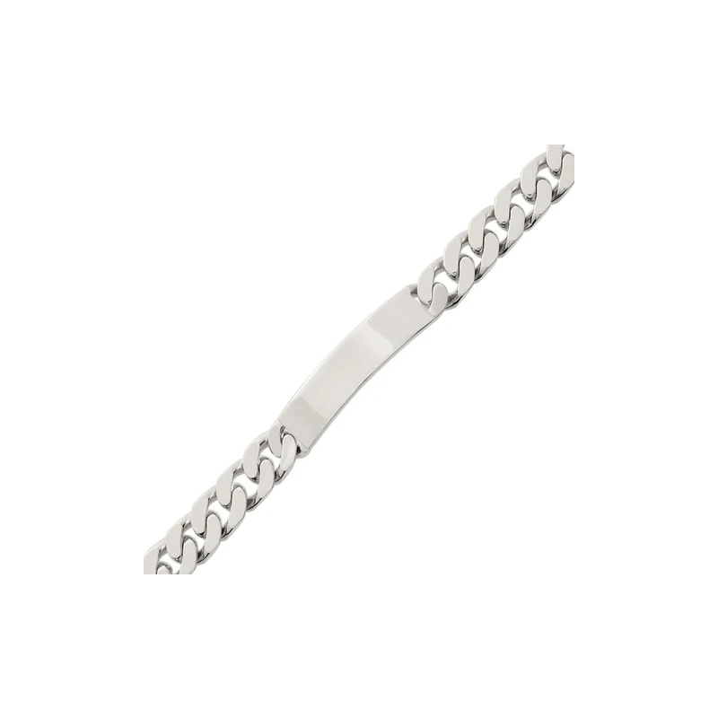 Gourmette identité en argent 19 cm 8mm