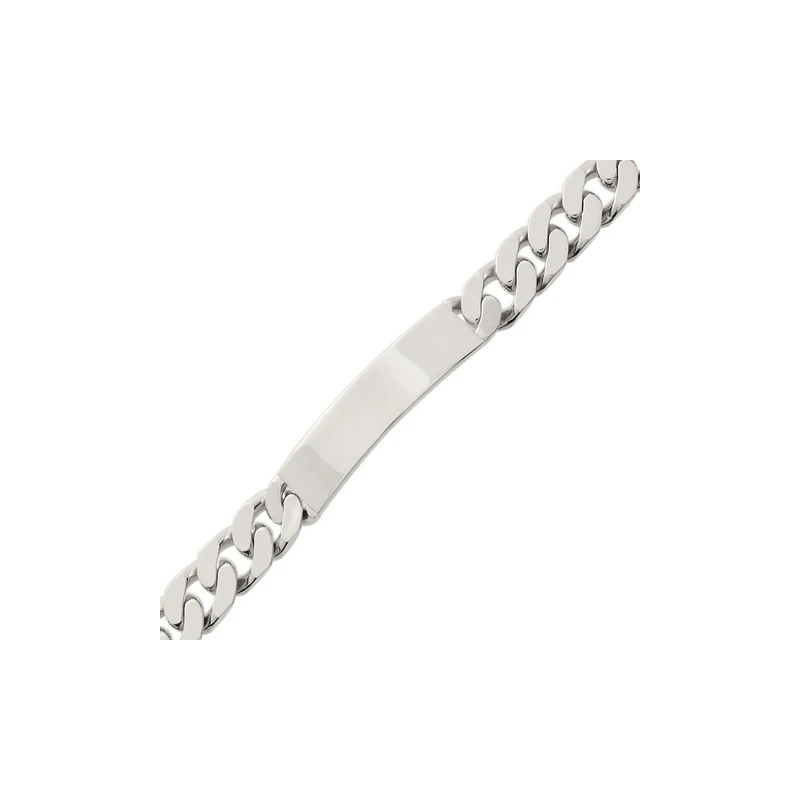 Gourmette identité argent maille gourmette en argent longueur de 22cm pour une largeur de 10mm