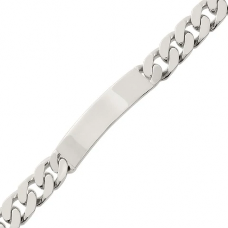 Gourmette identité argent maille gourmette en argent longueur de 22cm pour une largeur de 10mm