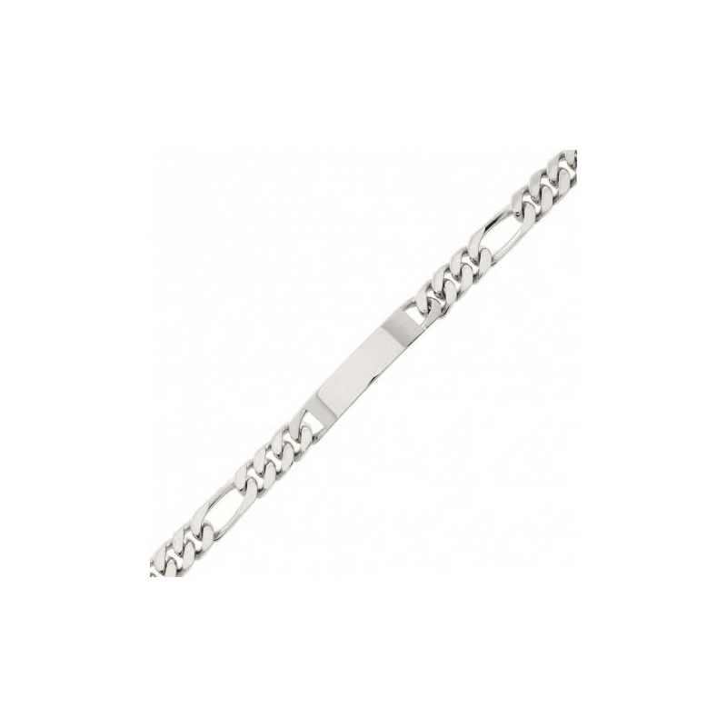 Gourmette identité maille alternée 1/3 en argent 925 20 cm