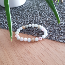 Bracelet multicolore perles en pierre naturelle