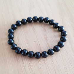 Bracelet noir pierre onyx