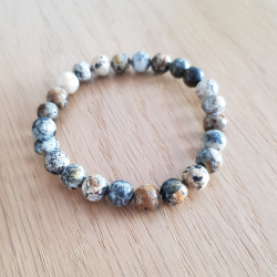 Bracelet multicolore en perles d' agate dendrite