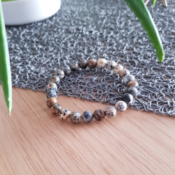 Bracelet multicolore en agate dendrite