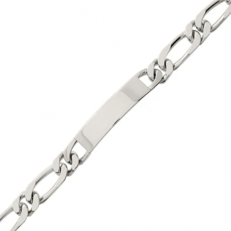 Gourmette identité maille alternée 1/1 en argent 925
6 mm