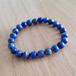 Bracelet bleu pierre naturelle en lapis lazuli