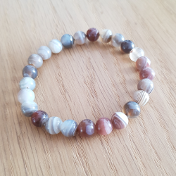 Bracelet multicolore  en agate botswana