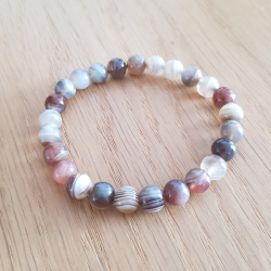 Bracelet  en agate botswana