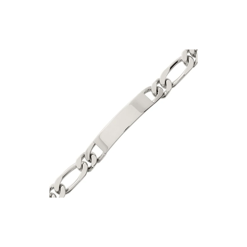 Gourmette identité maille alternée 1/1 en argent 925 22 cm