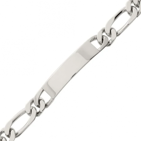 Gourmette identité maille alternée 1/1 en argent 925 22 cm