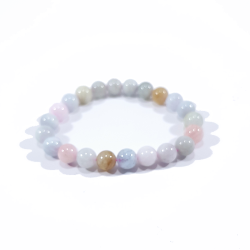 Bracelet multicolore perles en pierre naturelle de béryl
