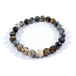 Bracelet multicolore en agate dendrite