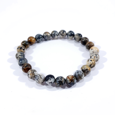 Bracelet multicolore pierre naturelle en agate dendrite