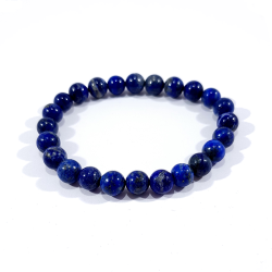 Bracelet bleu en perles de pierre naturelle