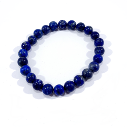Bracelet bleu en perles de pierre naturelle en lapis lazuli