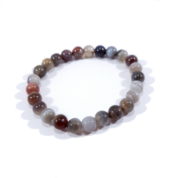 Bracelet multicolore  pierre naturelle en agate botswana