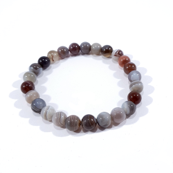 Bracelet multicolore en perles en agate botswana